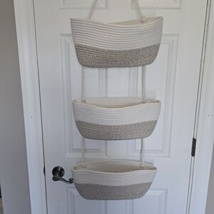 Cream and Tan Accent Baskets for Stylish Organization